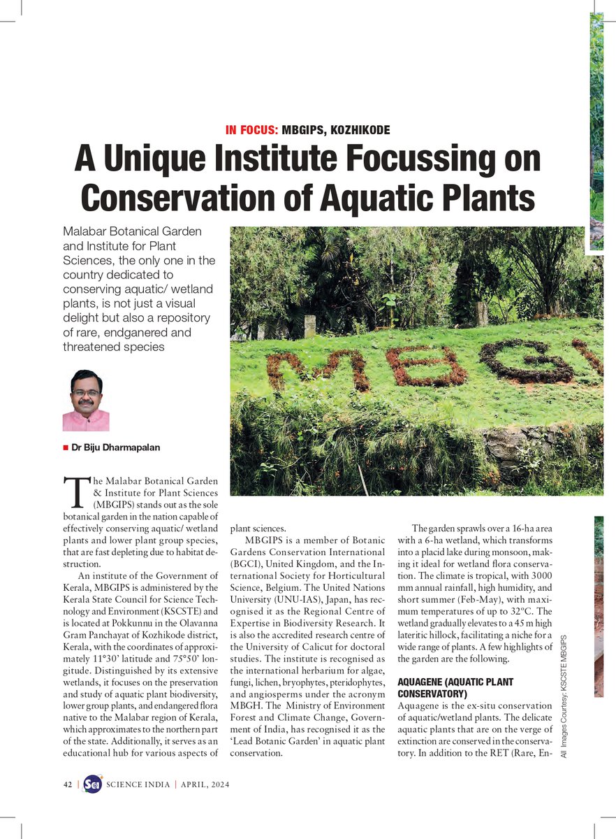 My article in the April issue of Science India