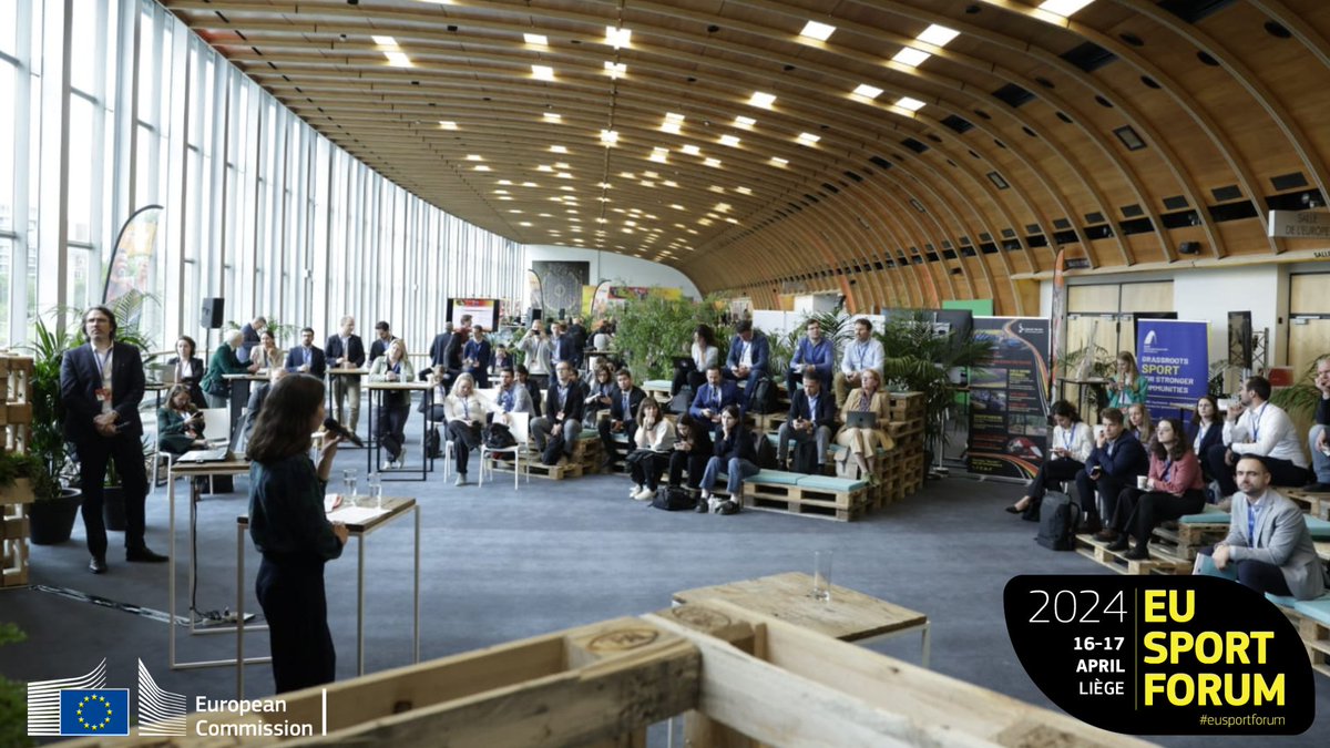 EuSport's tweet photo. 🌱 Going green at #EUSportForum 2024! Delving into the intersection of sports and sustainability, we're defining a greener future for athletics worldwide. Let's play our part in preserving the planet! 🌍♻️ https://t.co/kawepUfE18