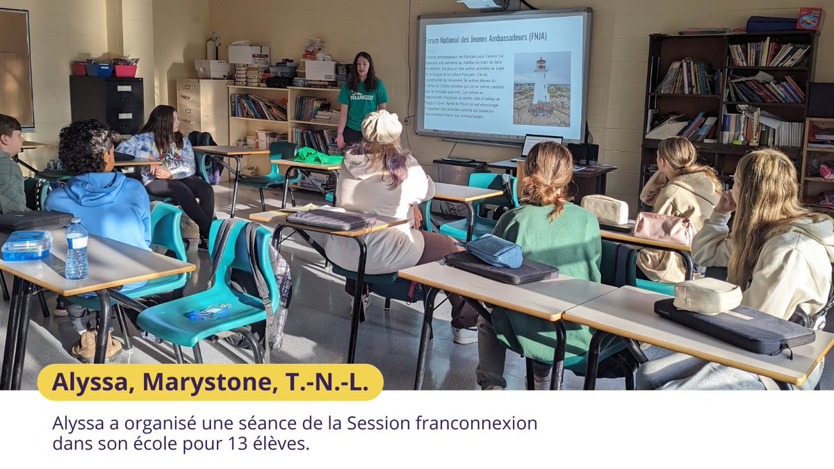 francaisavenir's tweet photo. Découvrez les projets de nos ambassadeur·rices du FNJA 2023!
Le Forum national des jeunes ambassadeur·rices 2024 rassemblera 35 élèves de 10e et 11e année (secondaire 3 et 4 au Québec) à Edmonton du 4 au 9 août. Date limite d'inscription: 6 mai.
https://t.co/1PEOiZu81Q https://t.co/SCf4Z6BLZU