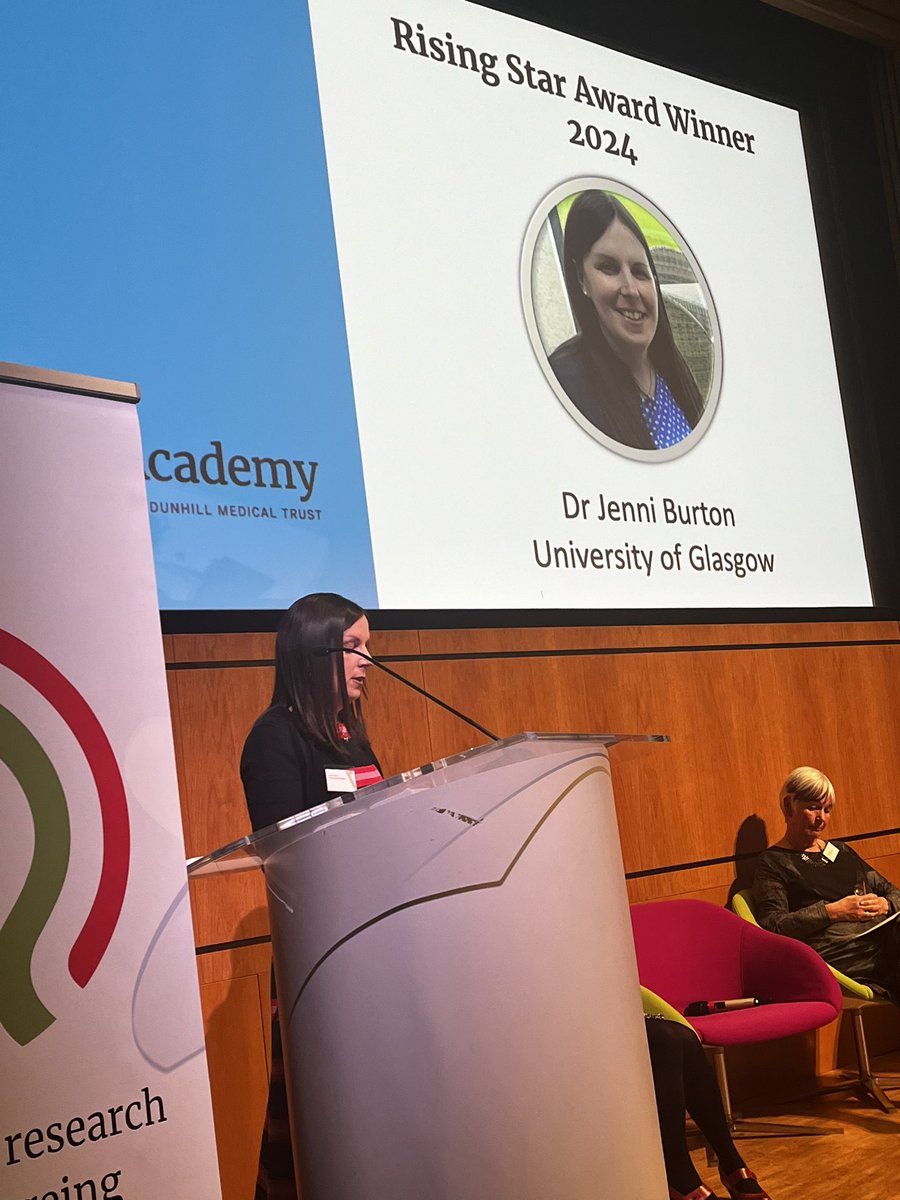 And the winner of the 2024 DMT Academy Excellence Award (Rising Star) is Dr Jenni Burton @JenniKBurton of the University of Glasgow. Congratulations Jenni! #investorsinhealthyageing