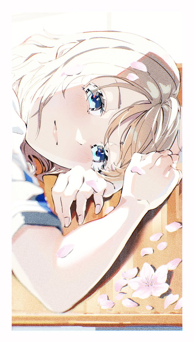 watanabe you 1girl solo looking at viewer short hair blue eyes shirt closed mouth  illustration images