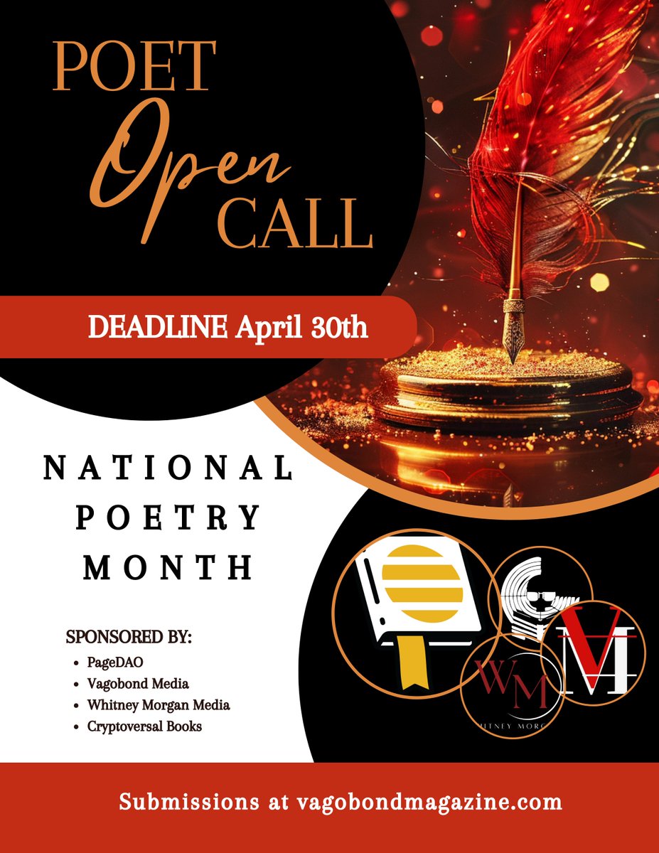 PageDAO celebrates #NationalPoetryMonth with an exciting Poet Open Call! 🖋️ We can't wait to celebrate you! Submit by April 30th. Follow @PageDAO for more info! #Poetry #WritingCommunity