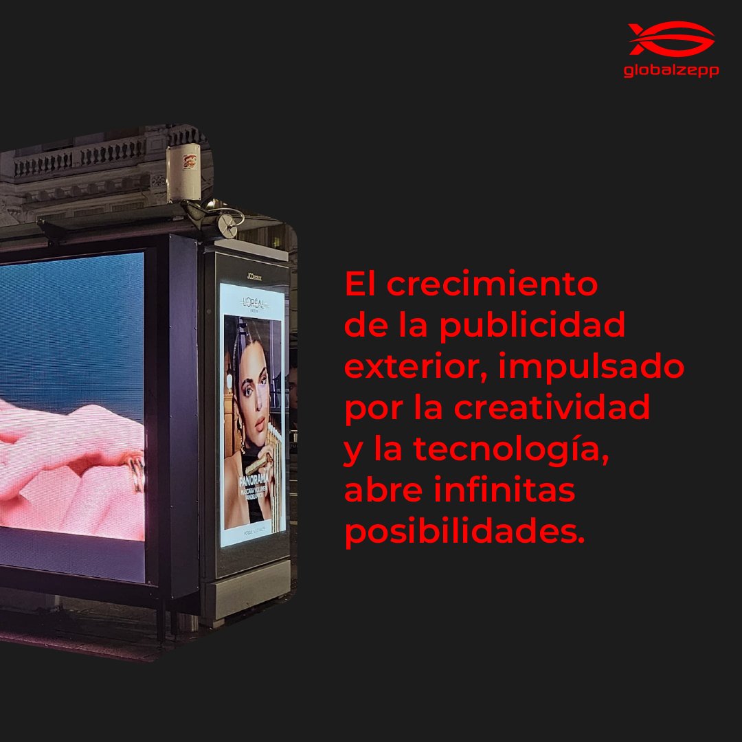 Globalzepp's tweet photo. 🚀 ¡El DOOH está liderando el camino en el mundo de la publicidad exterior con un crecimiento del 42%!La creatividad y la tecnología están impulsando este crecimiento exponencial. Datos de estudios e inversión de I2P e InfoAdex.#DOOH #PublicidadExterior #TendenciaTech #Globalzepp https://t.co/B2U4PKizrK