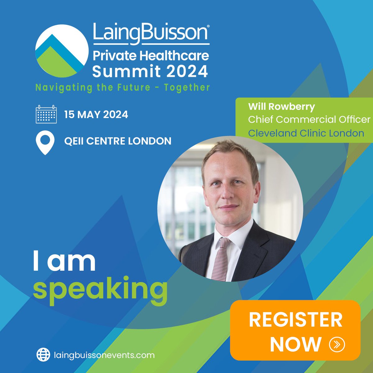 We’re excited to announce that Will Rowberry, our Chief Commercial Officer at Cleveland Clinic London, will be speaking at the LaingBuisson Private Healthcare Summit on Wednesday 15th May. For more details or to register, click here: laingbuissonevents.com/private-health…