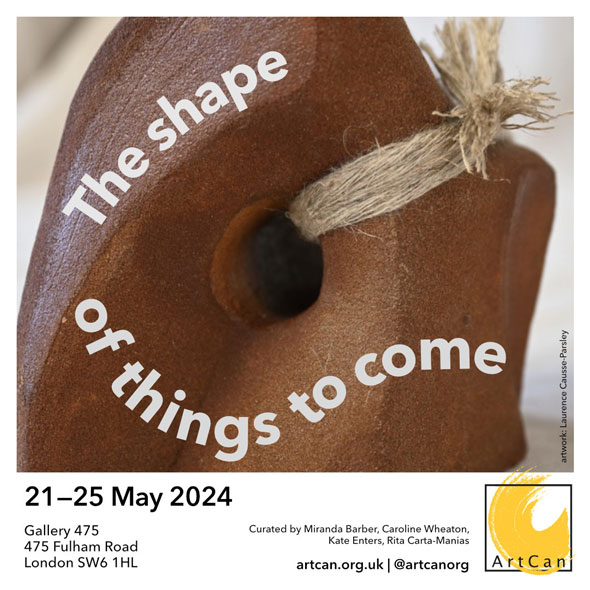 Thrilled to be selected for ‘Shape of Things to Come’ - an ArtCan sculpture exhibition. 
"A sculptor is a person obsessed with the form and the shape of things, and it's not just the shape of any one thing, but the shape of anything and everything." H.Moore
Guess I'm a sculptor!