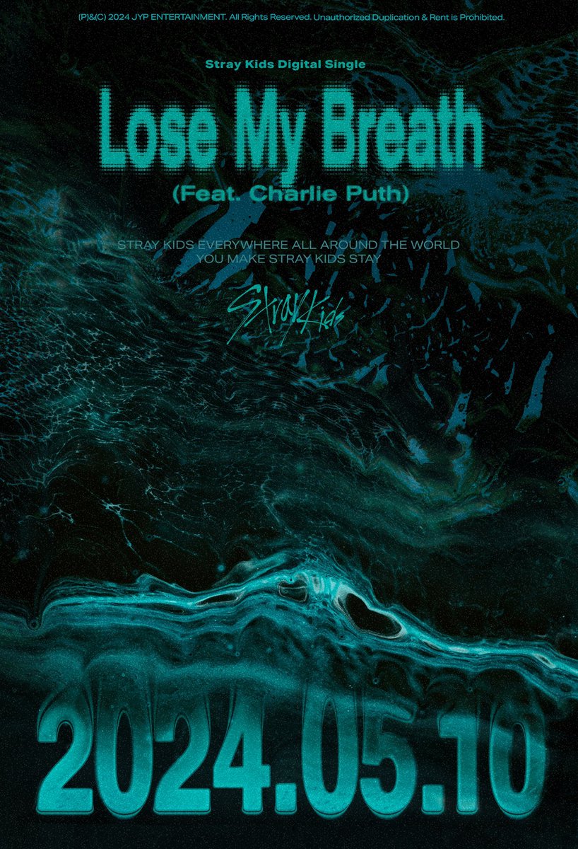 Stray Kids announce new digital single "Lose My Breath (Feat. Charlie Puth)", releasing on 10th May.