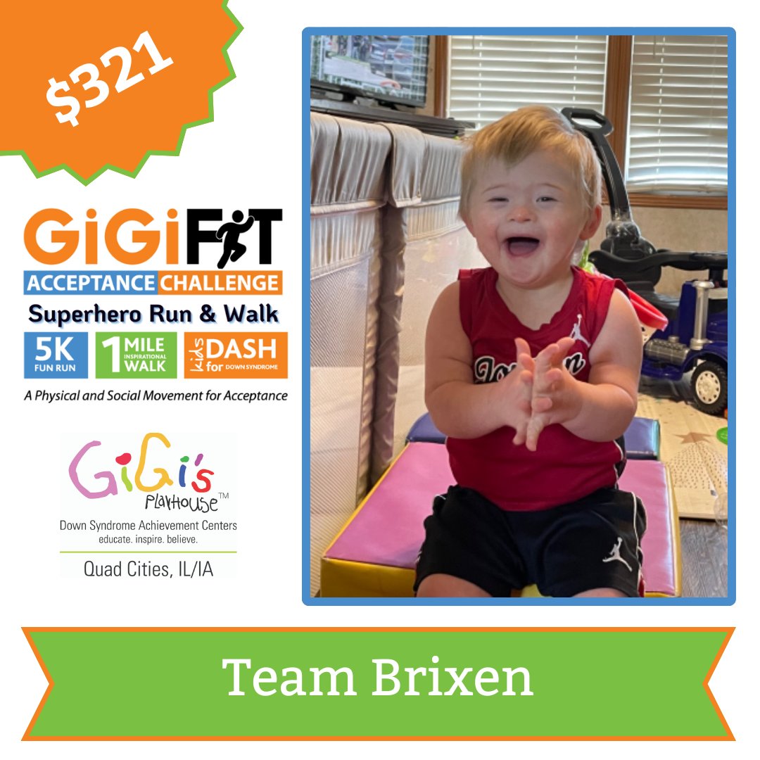 It's another #TeamTuesday here at GiGi's! This morning we're shouting CONGRATS to Team Brixen! We hope they can hear us from here. They live a little ways from our Playhouse so we don't see him as often as we like but they always show their support for our organization by...