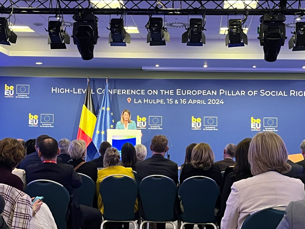 .@EP_President @RobertaMetsola on #social Europe: '50 days ahead of #EUelections2024, Europeans are asking about jobs, affordable housing & equal opportunities for women and men. 🇪🇺 must live up to its people & to its promise not to leave anyone behind.' europa.eu/!kjFnx6