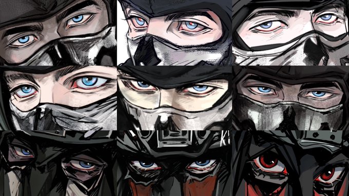 「mouth mask red eyes」 illustration images(Latest)