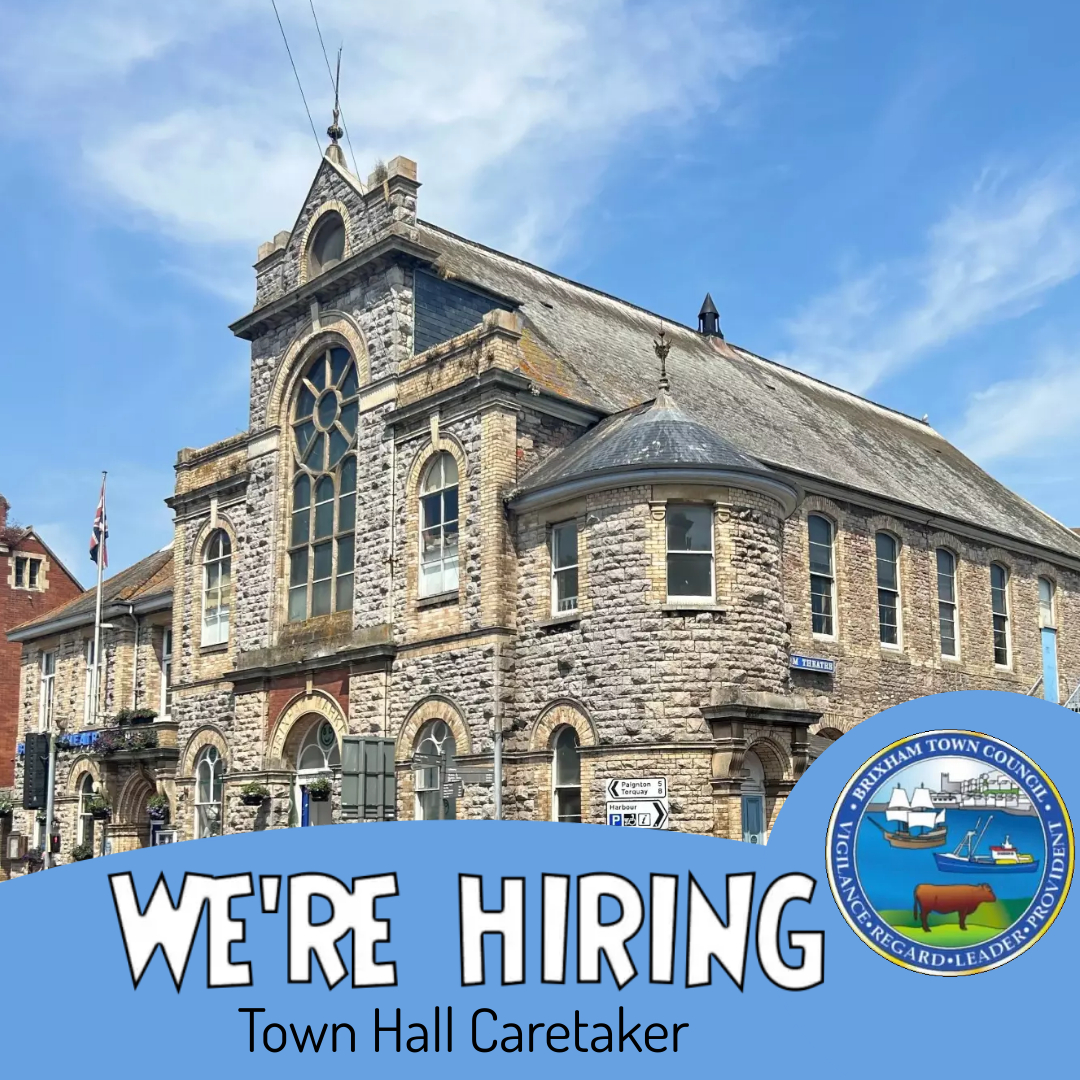 WE'RE HIRING! Brixham Town Council is seeking to appoint a part-time Town Hall Caretaker. This is an exciting opportunity to join a small but dedicated team ensuring that the Town Hall is functionally optimally and safely. brixhamtowncouncil.gov.uk/the-council/va…