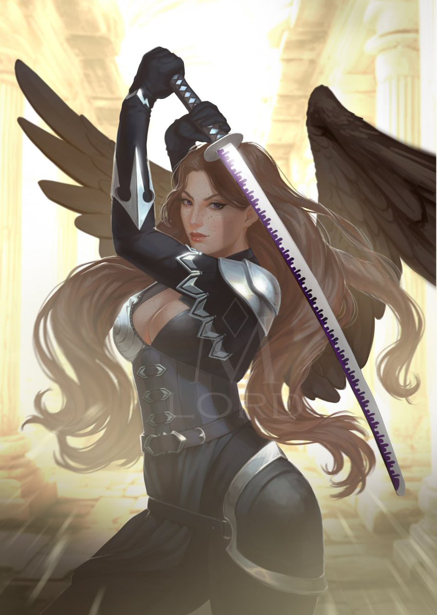 artLordM's tweet photo. Comms for @LxveKore 

When my fencing teacher saw this art, she was very proud of me. She was glad that her lessons had not been in vain. I did not dare to disappoint her and kept silent that I had just found a good reference 😅 I'm very bad with a sword and a katana! https://t.co/d1Z1FeIyjx