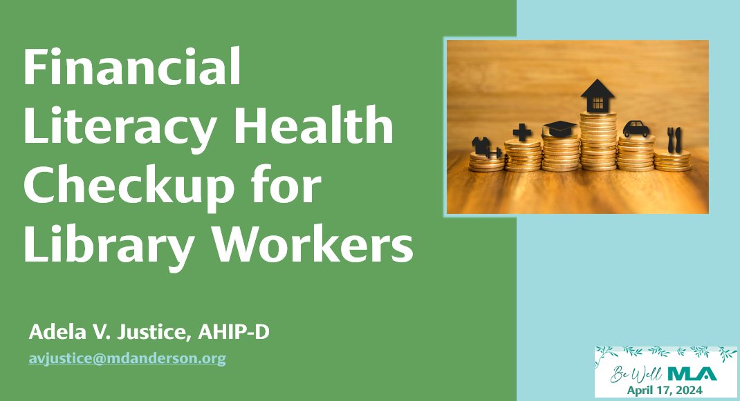 chicalibrarian's tweet photo. Tomorrow, Weds. 4/17, 1pm CT! Y'all, how am I gonna keep my talk to *only* ~20 min?!? I friggin love to talk about all things money. Free webinar open to #MedLibs and anyone so join us, #LibraryTwitter
Register at https://t.co/2WCOJFRpFj #BeWellMLA https://t.co/U78dGo94h2