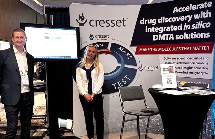 cressetgroup's tweet photo. We are onsite at Bio-IT World! Meet the team at booth #321 to learn more about Cresset CADD Software, Torx DMTA and Discovery CRO.
Head over to the Pharmaceutical R&D Informatics Track at 12:25 to hear Tim Cheeseright presentation!
#BioITWorld #drugdiscovery #DMTA #CADD https://t.co/g8U9AZpRMc