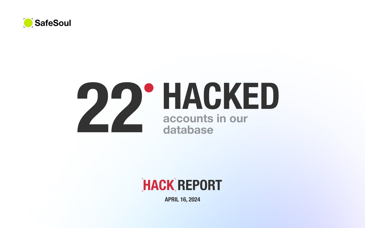 🚨Hack Report Last week, our Patrol reported 6 new hacks promptly and earned a share from our $100 weekly fund 💸 A big shoutout and congrats to: @enmattey @AlCatsington Want in? Dive into our Discord to learn how you can join and earn with the SafeSoul Bounties!