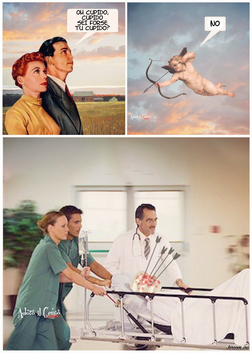 AdoroilGenio's tweet photo. ADORO IL GENIO - CUPIDO
Se apprezziamo lo #humornero😍? Lo apprezziamo.
Se ci piace Jeroom? Assai.
#adroilgenio #16aprile #amore #medicina #prontosoccorso #cupido #uominiedonne #amorino #tiroconlarco🎯 #vignetta #comic #comics #fumetto #fumetti https://t.co/VV6L6tlrbZ