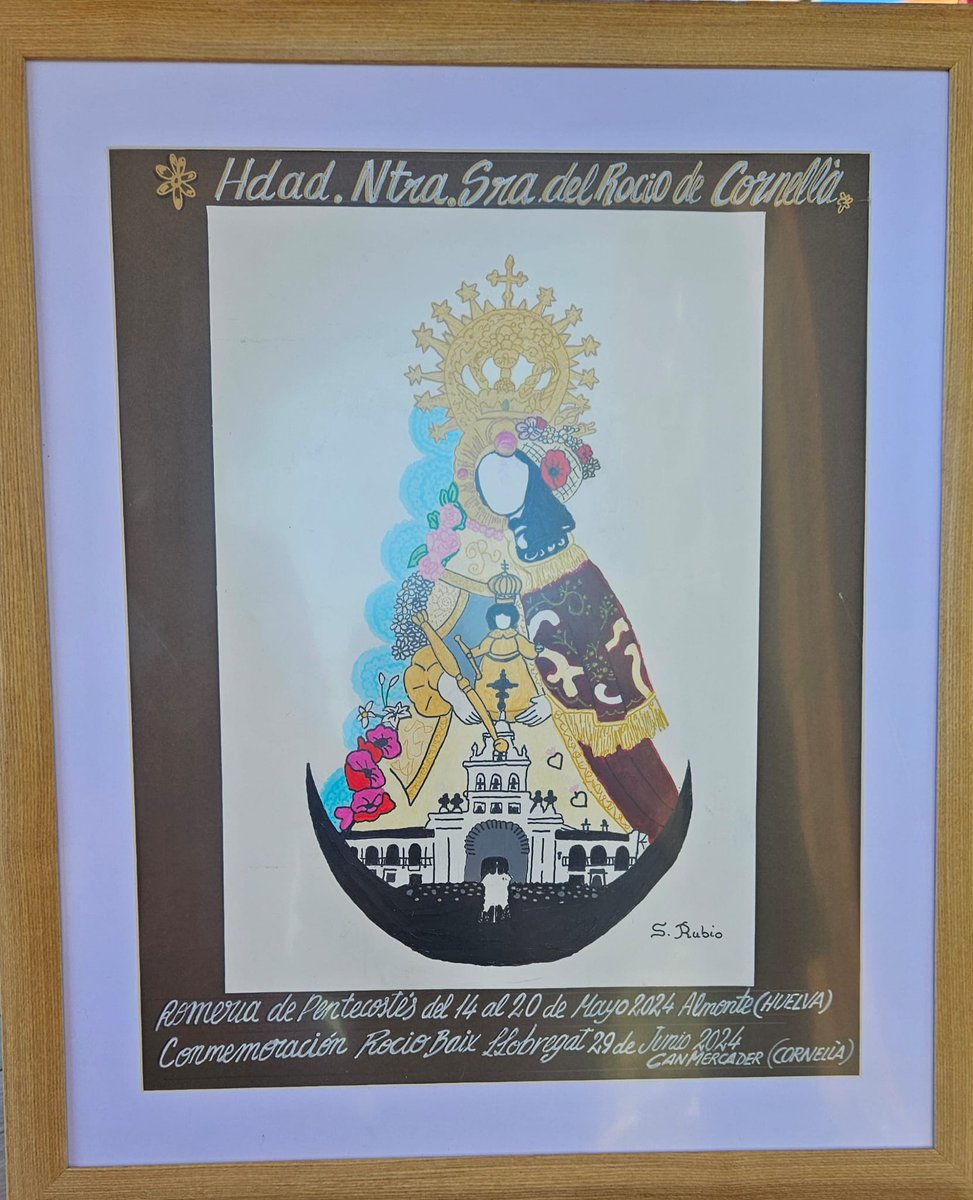 ACTOS| El pasado Domingo 14 de Marzo, en nuestra tradicionales "Papas Rocieras", se hizo la presentación del Cartel de la Romería de Pentecostés y Conmemoración del Baix Llobregat. Obra de Sandra Rubio de Toro.