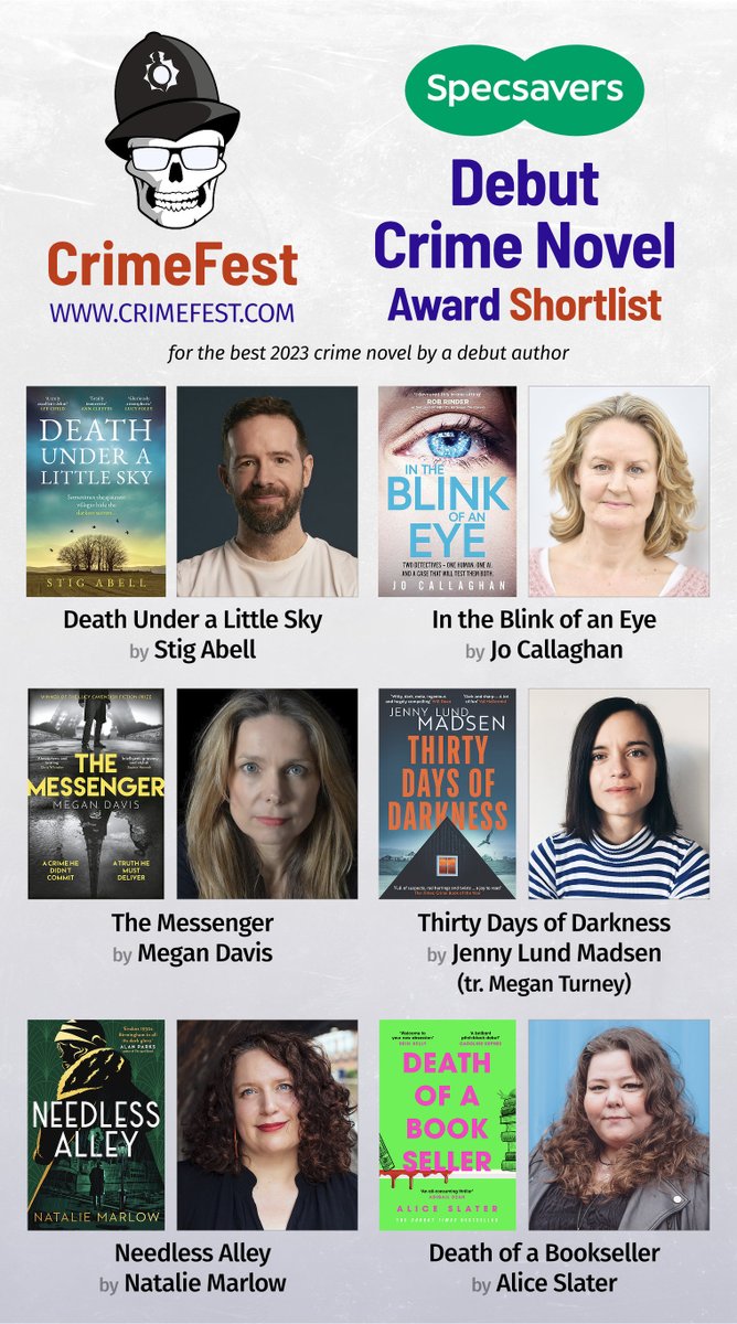 We are so thrilled that Death of a Bookseller by @alicemjslater has been shortlisted for the Debut Crime Novel Award at the 2024 @CrimeFest Awards 🎉 Congratulations Alice!