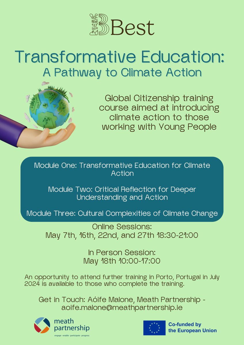 Enrollment for our “Transformative Education: A Pathway to Climate Action” course is now open. This program aims to deepen participants' understanding of climate science while fostering emotional connections to the issue. Register Here: forms.gle/e1RVZnTQmzZtXQ…