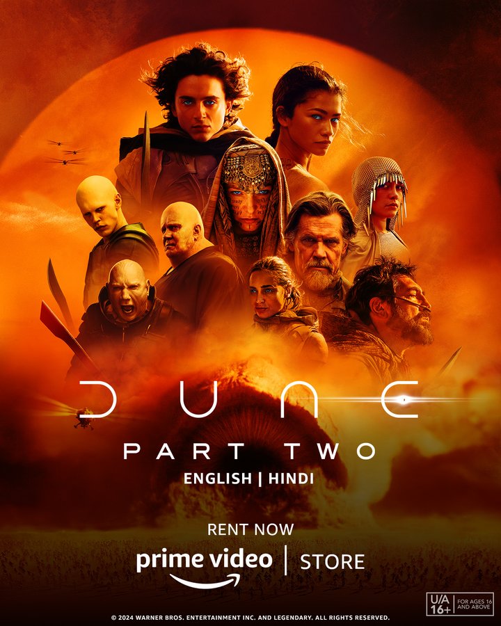#DunePartTwo Now Available On #PrimeVideo Store Rent Now . . ENGLISH • HINDI #DunePartTwoOnPrime #DunePart2 #Dune #DuneMovie Follow ✴️ @Digital_OTT