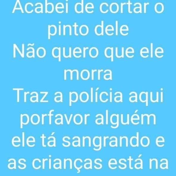 Mulher grava vídeo cortando o pênis do marido e posta nos status do Whatsapp após descobrir que ele a traia com a própria tia.