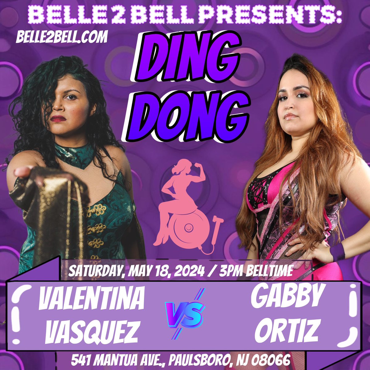 Valentina Vasquez steps up on May 18th to take on Gabby Ortiz at Ding Dong! Tickets available at Belle2Bell.com! @Gabbity @Val_en_tina_