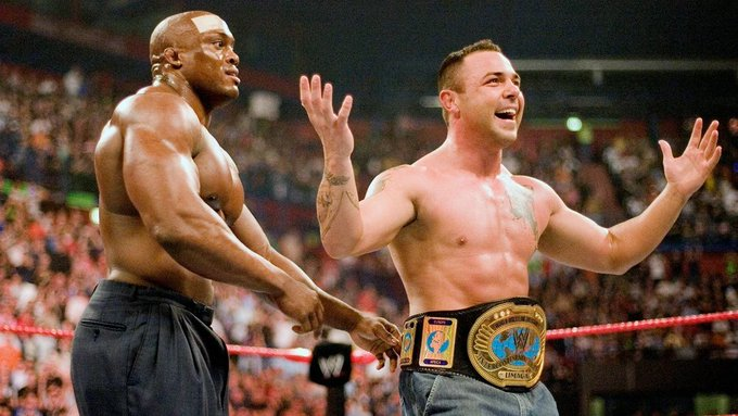 4/16/2007 Santino Marella (in his WWE debut) defeated Umaga in a No Holds Barred Match to become the new Intercontinental Champion on RAW from the Dutch Forum in Milan, Italy. #WWE #WWERaw #SantinoMarella #Umaga #BobbyLashley #NoHoldsBarred #IntercontinentalChampionship