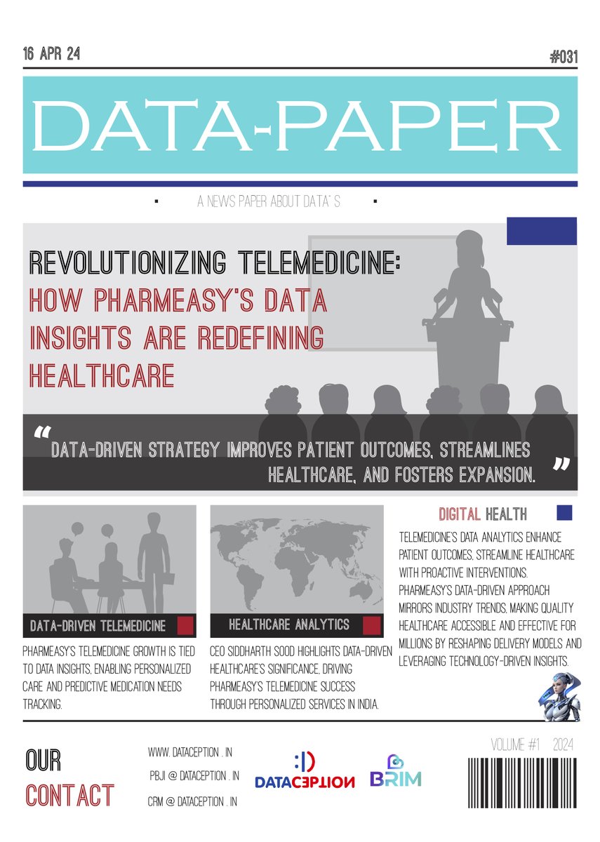 Hi!!
#DATAPAPER #HealthTechRevolution #DataDrivenCare #TelemedicineSuccess #PersonalizedHealthcare #PredictiveMedicine #HealthcareInnovation #DataAnalytics #DataIntegration #DataFabric #RPA #BusinessGrowth #BusinessIntelligence