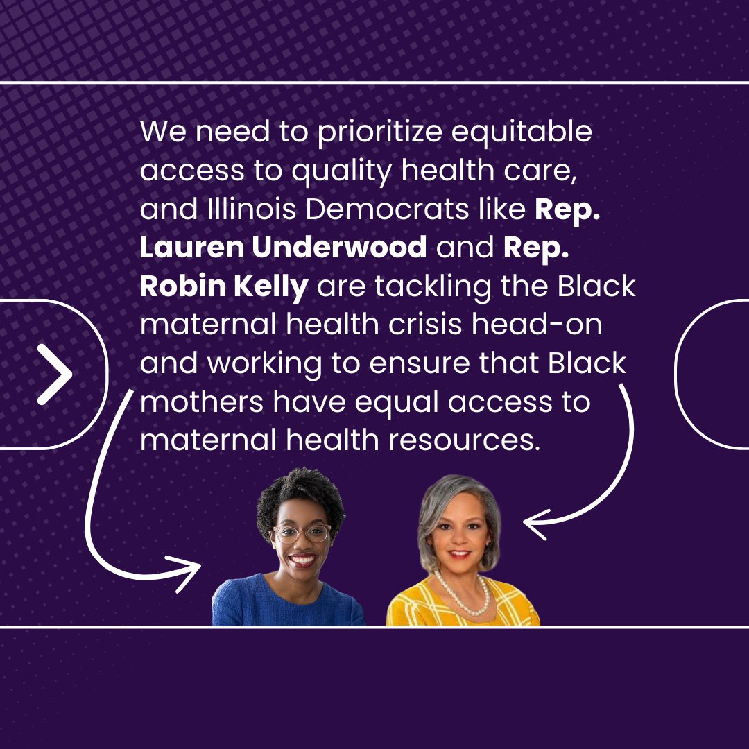 illinoisdems's tweet photo. While Republicans have ignored this crisis and continue to strip away reproductive freedom across the nation, IL Dems have made it a priority to confront and address how gaps in the health care system negatively impact maternal morbidity &amp; mortality for women of color. #BMHW2024 https://t.co/RnJP752WJ9