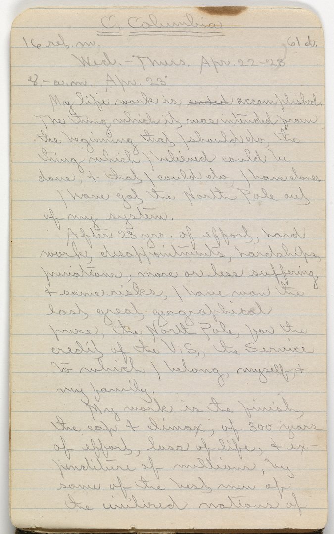 Diary of Robert E. Peary, page 5 catalog.archives.gov/id/304960?obje…