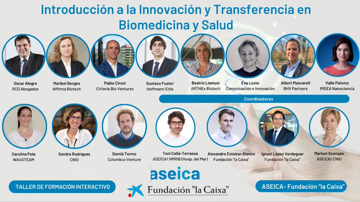 @ASEICAnews @FundlaCaixa 2/ Contará con la participación de los expertos Toni Celià-Terrassa, @msmelanoma, Alexandre Esteban, Maribel Berges, Albert Mascarell, Gustavo Fuster, @oscalegre, @carolinapola, Eva Loste, Damia Tormo, Pablo Cironi, @ignasilopezv, Sandra Rodriguez, @LlamusiBeatriz y @VPalomo_Lab.