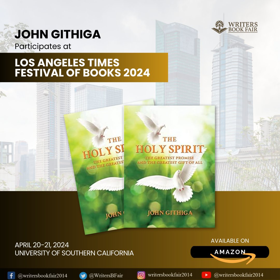 WritersBFair's tweet photo. Join us at the LA Times Festival of Books for 'The Holy Spirit' by John Githiga.

Delve into African storytelling to explore the workings of the Holy Spirit in the Church, offering both wisdom and entertainment.

#wbf #readers #books #latfob2024 https://t.co/V8c4TgLJFq