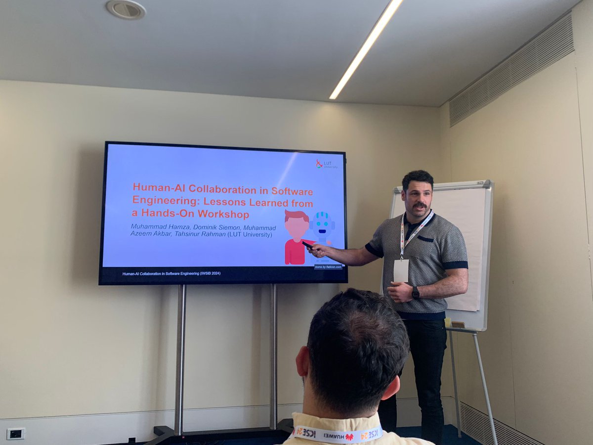 Today I presented two papers at the International Workshop on Software-intensive Business as part of @ICSEconf. One on human-AI collaboration and one on RPA technology. More infos in the comments @LUTsoftware @UniLUT