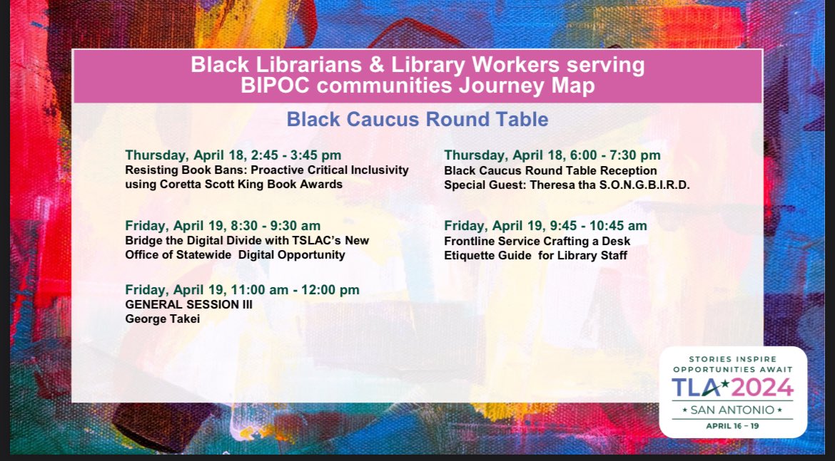 #TXLA24 is Finally here!! Check out our #BCRTTLA Journey Map!! Which sessions are you excited about going to? @TXLA @Indigo_Read