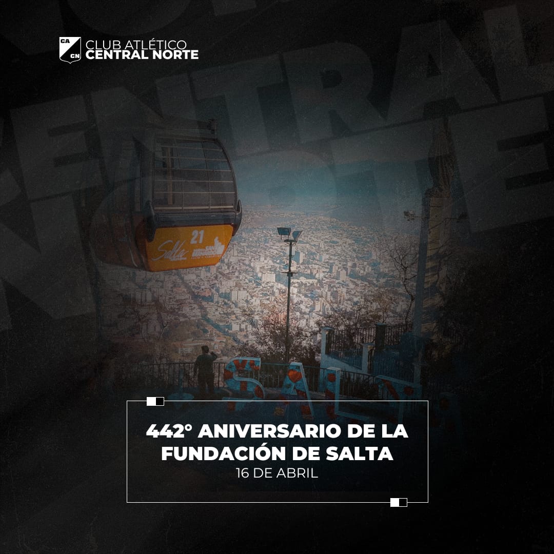 #Aniversario | El Club Atlético Central Norte celebra el 442° Aniversario de la fundación de #Salta. Una ciudad que acobija al Club más popular de #LaLinda.

#UnidosSomosMás🐦‍⬛ 
#VamosCentral⚫⚪⚫
