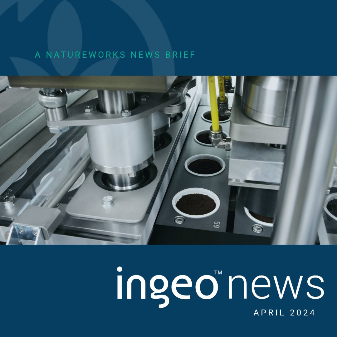 natureworks's tweet image. April #IngeoNews is out! 🎉 Featuring our partnership with IMA for compostable coffee pod solutions, a look at our CEO's 1st 100 days, tips for thermoforming with #Ingeo #PLA for sustainability, &amp;amp; more! mailchi.mp/natureworksllc…