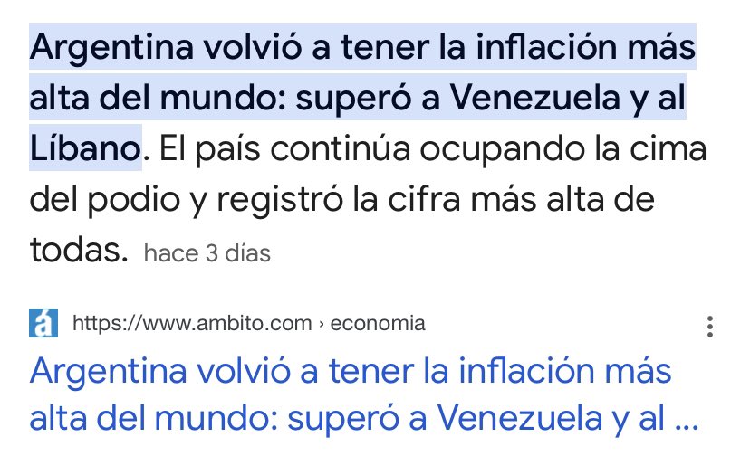 ¿Se acuerdan cuando los que gobiernan ahora en Argentina nos decían que los “zurdos empobrecedores” nos iban a llevar a “ser como Venezuela”? Bueno, esos mismos son los que nos empobrecieron e hicieron que superemos la inflación de Venezuela. Datos no opiniones.