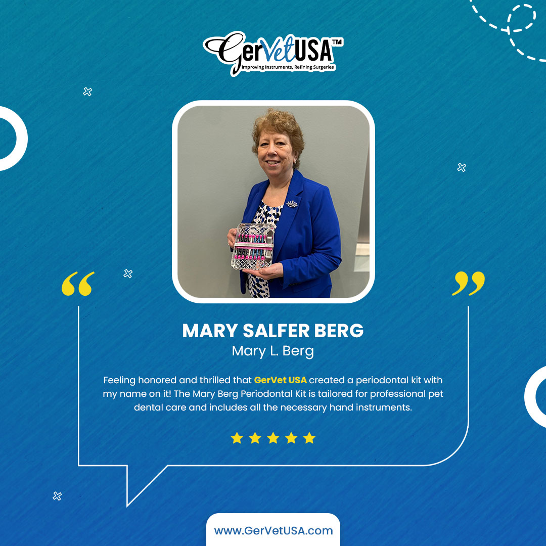 It's feedback like Miss, Mary Salfer Berg   that fuels our passion for creating the best veterinary products!
Thank you for trusting our Periodontal Kit and for sharing your experience

#gervetusa #VET #veterinary #VeteransDay #100daysofcoding #Review