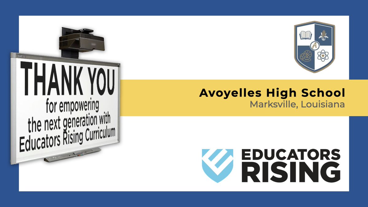 .@AvoyellesPSB We are proud to continue our partnership with Avoyelles Parish Schools!