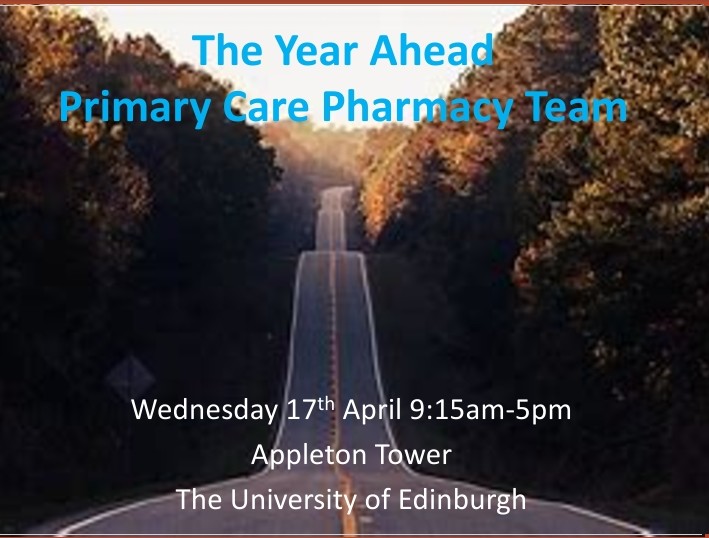 Tommy Whitelaw BCAh (@tommyntour) on Twitter photo Look forward to speaking today
The Primary Care Pharmacy conference, University of Edinburgh.
<a href="/IreneOldfather/">Dr IreneOldfather 🏴🇪🇺</a> <a href="/IanMWelsh/">Professor Ian Welsh OBE</a> <a href="/redmond_kidd/">Sara Redmond</a> <a href="/ALLIANCEScot/">The ALLIANCE</a> <a href="/PersonCentredVo/">Person Centred Voices</a> <a href="/WMTYScot/">WMTY</a> Look forward to speaking today
The Primary Care Pharmacy conference, University of Edinburgh.
<a href="/IreneOldfather/">Dr IreneOldfather 🏴🇪🇺</a> <a href="/IanMWelsh/">Professor Ian Welsh OBE</a> <a href="/redmond_kidd/">Sara Redmond</a> <a href="/ALLIANCEScot/">The ALLIANCE</a> <a href="/PersonCentredVo/">Person Centred Voices</a> <a href="/WMTYScot/">WMTY</a>