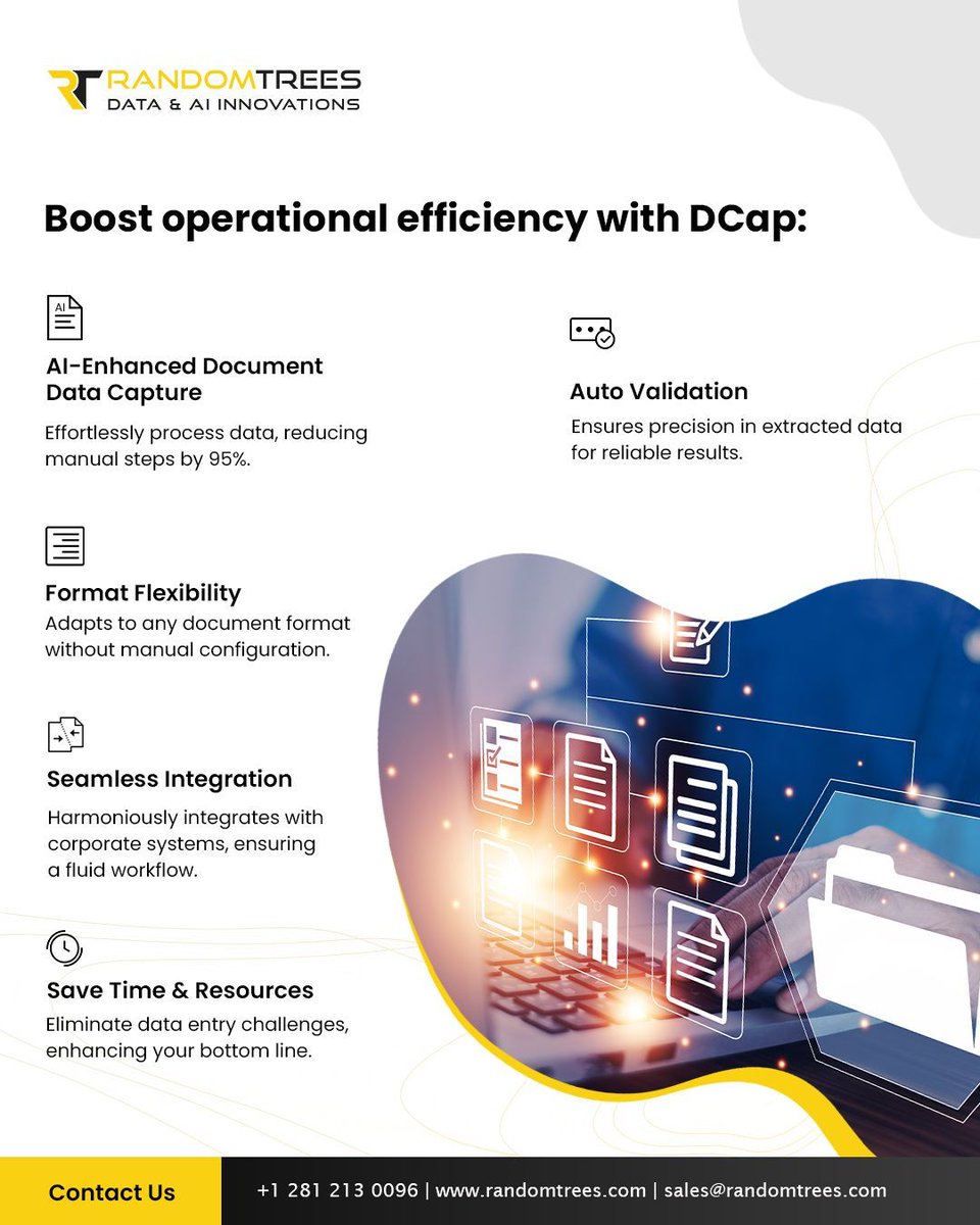 🚀 Elevate Operational Efficiency with DCap! 🌐✨

Unlock the power of AI-Enhanced Document Data Capture – streamlining data processing, cutting manual steps by 95%. 💡
Visit - buff.ly/3ACUYSH 

🚀💻 #DCap #DocumentDataCapture #OperationalEfficiency #AIInnovation