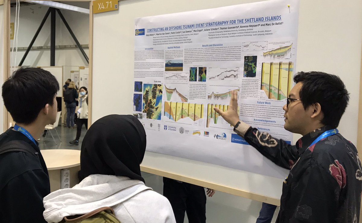 Marc De Batist (@debatistmarc) on Twitter photo And another <a href="/norseatshetland/">NORSEAT PROJECT</a> poster presentation by <a href="/rikzanurfaqih/">ERICK</a> at #egu24
<a href="/DrJuleScheder/">Dr. Juliane Scheder</a> <a href="/DeBatistMarc/">Marc De Batist</a> <a href="/TSuenamiDawson/">Sue Dawson</a> @drmaex <a href="/PPjmCosta/">PedroJMCosta</a> @MaartenVanDaele <a href="/VanessaHeyvaert/">Vanessa Heyvaert</a> <a href="/GSBelgium/">Geological Survey BE</a> <a href="/belspo/">Belspo</a> <a href="/GeologyUGent/">Geology UGent</a> And another <a href="/norseatshetland/">NORSEAT PROJECT</a> poster presentation by <a href="/rikzanurfaqih/">ERICK</a> at #egu24
<a href="/DrJuleScheder/">Dr. Juliane Scheder</a> <a href="/DeBatistMarc/">Marc De Batist</a> <a href="/TSuenamiDawson/">Sue Dawson</a> @drmaex <a href="/PPjmCosta/">PedroJMCosta</a> @MaartenVanDaele <a href="/VanessaHeyvaert/">Vanessa Heyvaert</a> <a href="/GSBelgium/">Geological Survey BE</a> <a href="/belspo/">Belspo</a> <a href="/GeologyUGent/">Geology UGent</a>