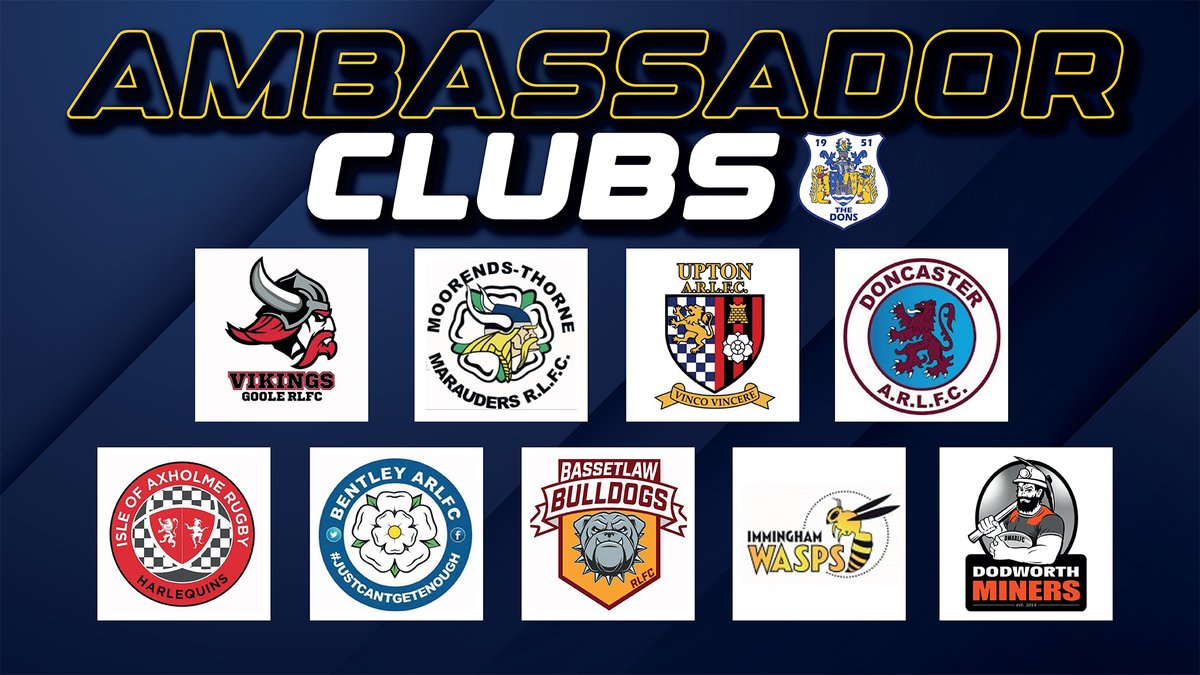 💙 Two more clubs join the ambassador programme. Welcome to the Dons @DodworthMiners and the Isle of Axholme Rugby Club. Find out more here 👇 bit.ly/4cYBZDa #COYD