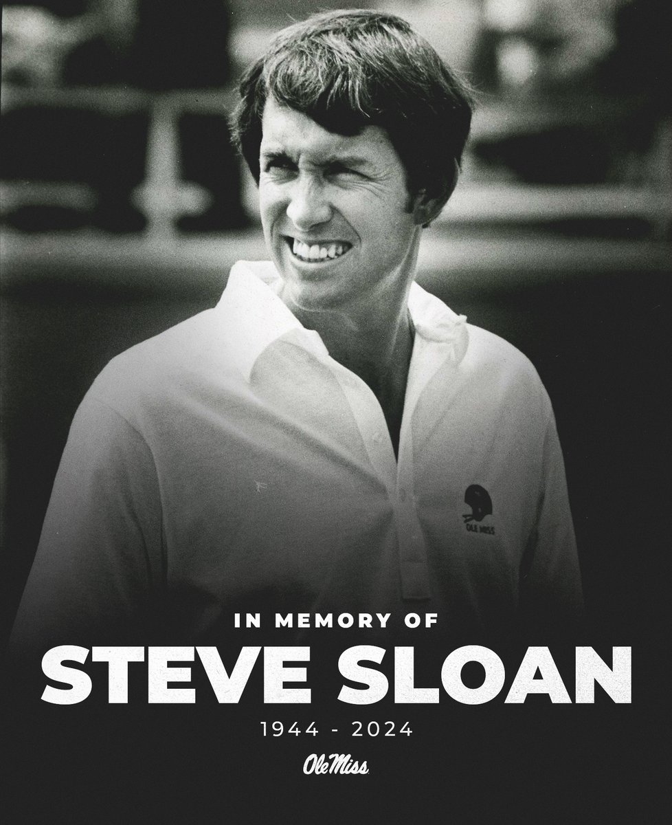 Ole Miss mourns the passing of former coach Steve Sloan. We send our thoughts and prayers to his family and friends.