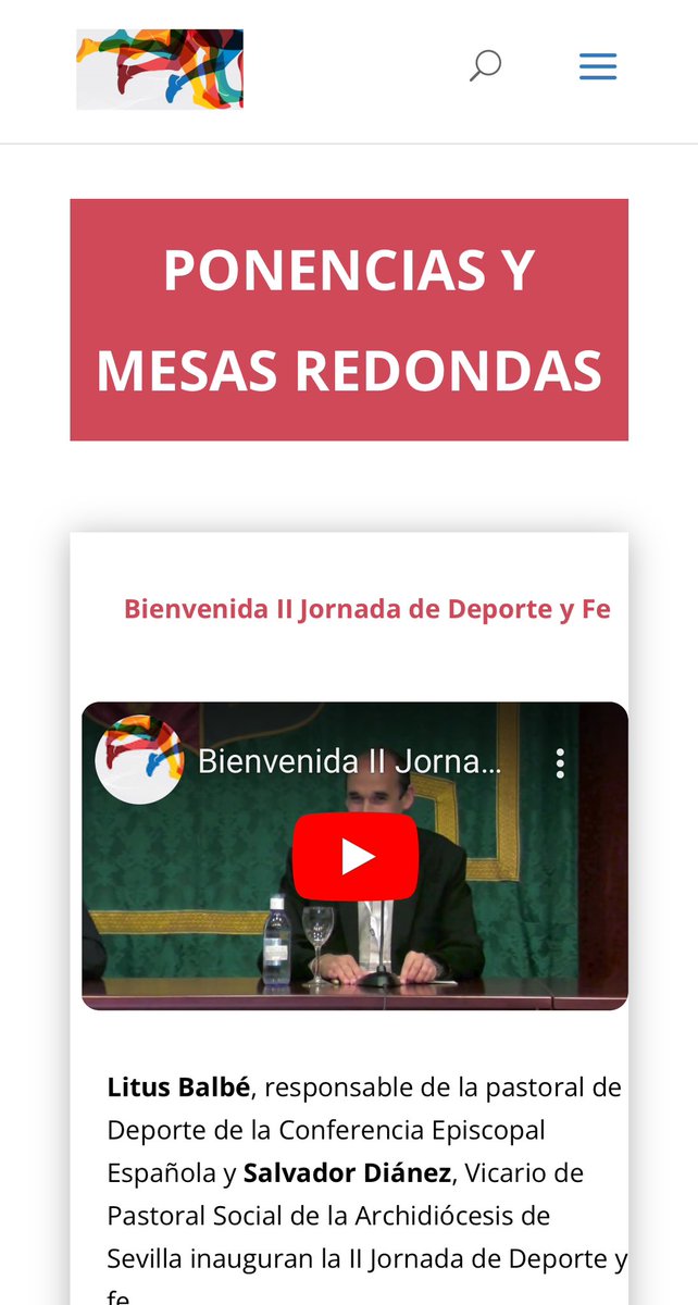 ¡Ya están disponibles todas las ponencias y mesas redondas de esta II Jornada #Deporteyfe en la web!

Gracias por compartir. Gracias por hacerlo posible.

Gracias <a href="/Archisevilla1/">Archidiócesis de Sevilla</a> y <a href="/SalesianosEs/">Salesianos España</a>.

deporteyfe.com/videos-2024/