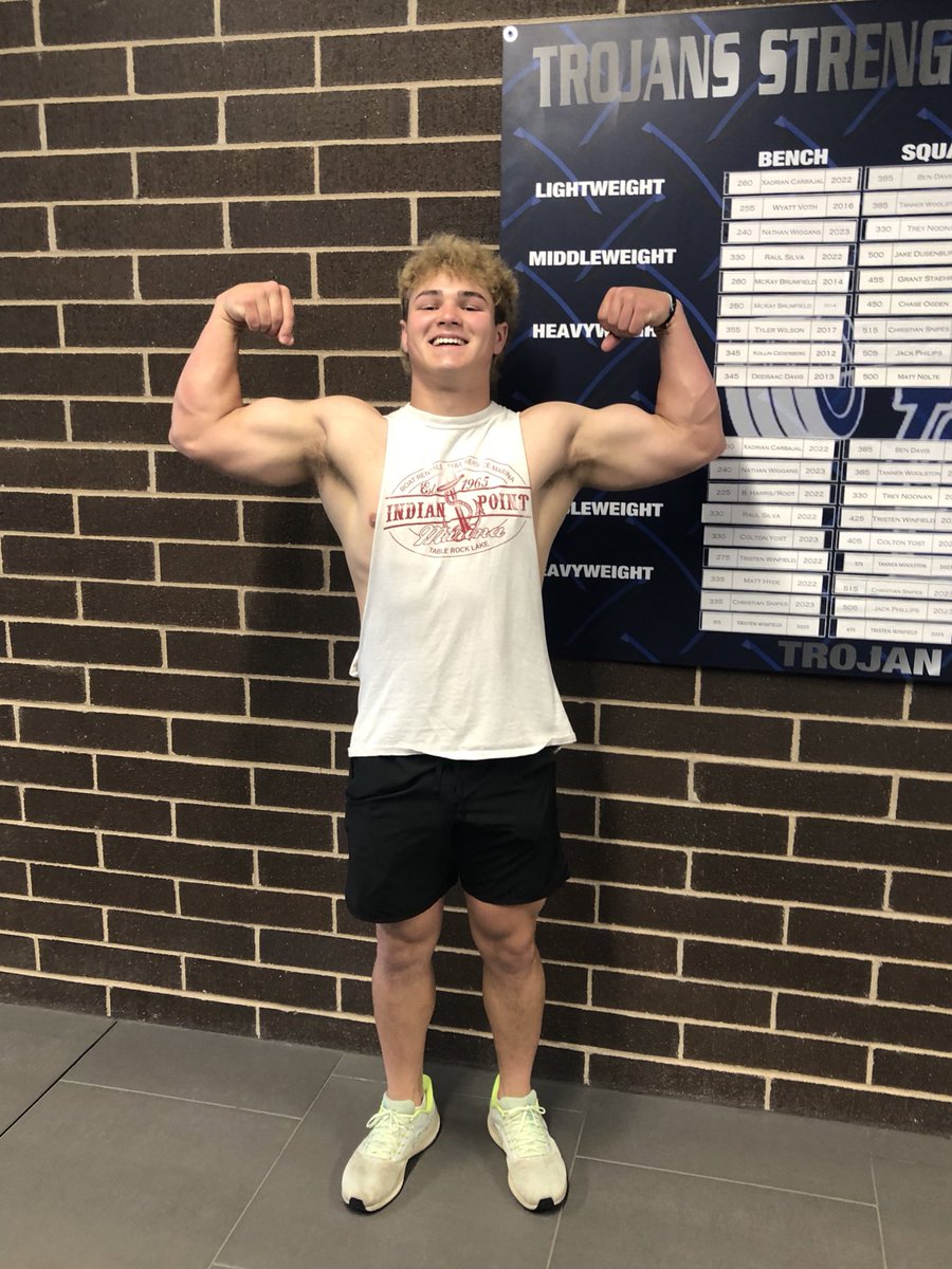 Andover High Strength and Performance (@_trojanstrong) on Twitter photo 🚨🚨Junior, <a href="/TristenW50/">Tristen Winfield</a>, moves up to 2nd all time with a bench of 350‼️💪💪💪 #TrojanStrong 🚨🚨Junior, <a href="/TristenW50/">Tristen Winfield</a>, moves up to 2nd all time with a bench of 350‼️💪💪💪 #TrojanStrong
