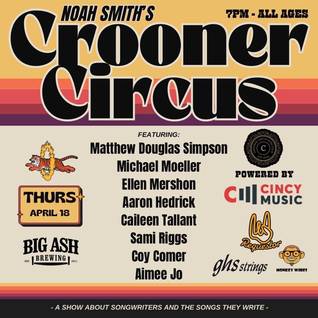 Noah Smith's Crooner Circus is This Thursday at the Big Ash!
A little show and tell at its finest y’all. 🎸 @croonercircus <a href="/noahsmithmusic/">Noah Smith</a>