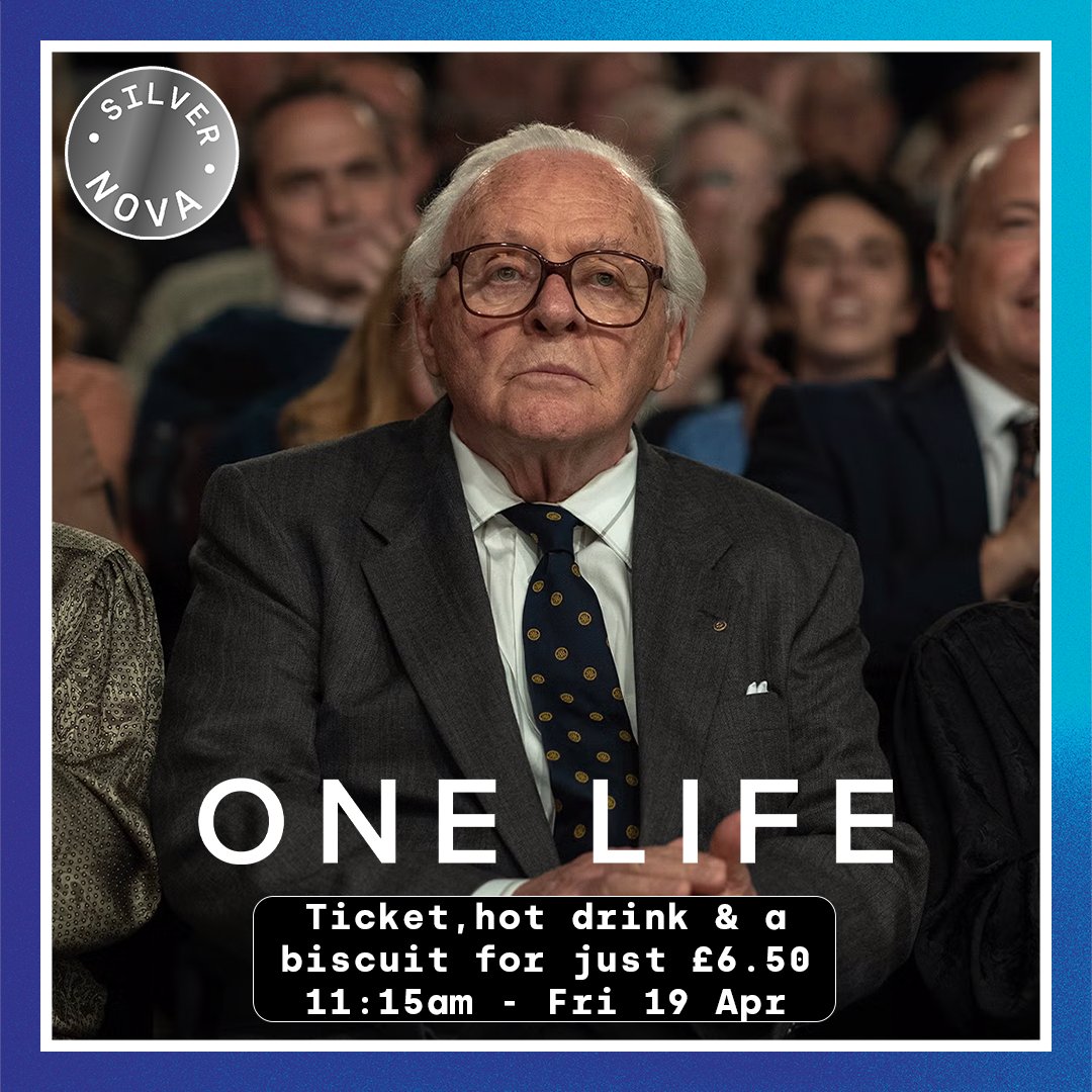 Silver Nova is back, with One Life sowing this week! 🚂 One Life 🇫🇷 Les Misérables ⚔️ The Three Musketeers: Milady 💒 Priscilla 💣 Oppenheimer 💜 The Color Purple A ticket, hot drink and biscuit are just £6.50 for over 60s Grab your tickets now🎟️➡️ atgtix.co/3PpV3gx
