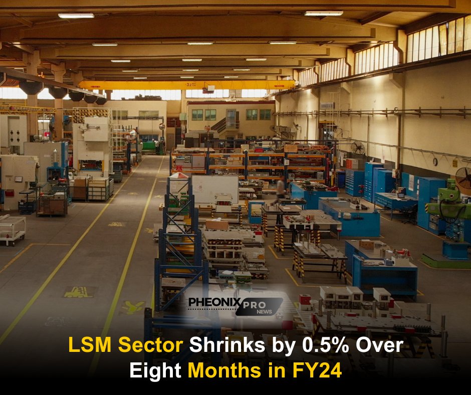 📉 LSM sector shrinks by 0.5% in FY24 over 8 months. What does this mean for the economy? 🤔 #EconomicTrends #Manufacturing #FY24 🏭📊
READ MORE -- pheonixpro.com/lsm-sector-shr…