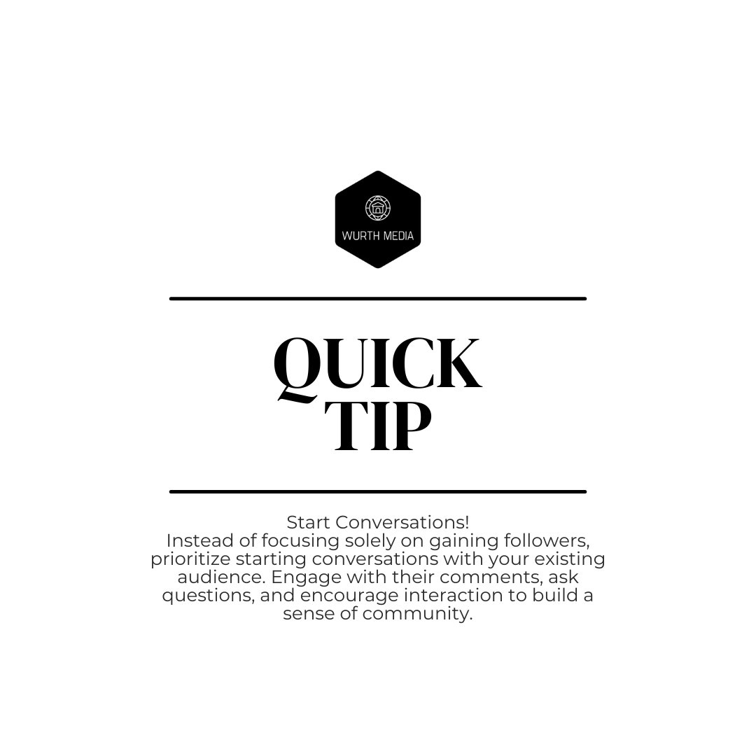 Quick Tip: Let's chat! Engage your community and watch the magic happen. 

#SocialMediaMagic #EngagementIsKey #contentcreation #contentmarketing #wurthmedia #socialmediamarketing #socialmedia #socialmediamanager #videographer #omaha #visitomaha #realestatemarketing