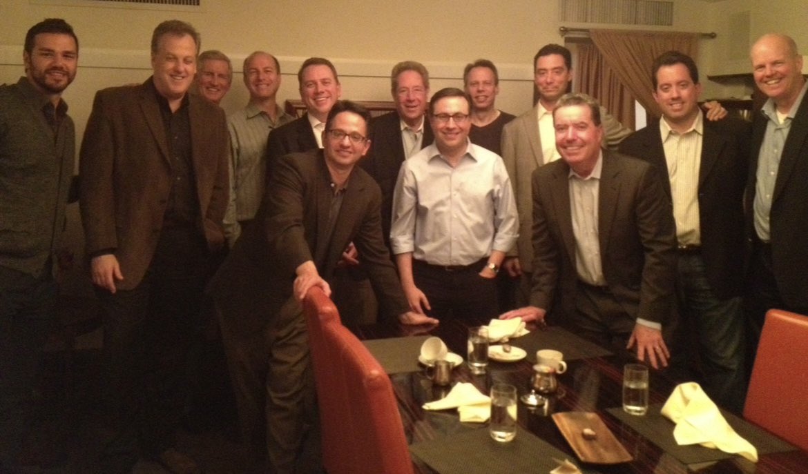 With the retirement of John Sterling…TBT 2013 - NY/NJ “play-by-play dinner” - John entertained all of us with tremendous stories for hours. A memorable evening!